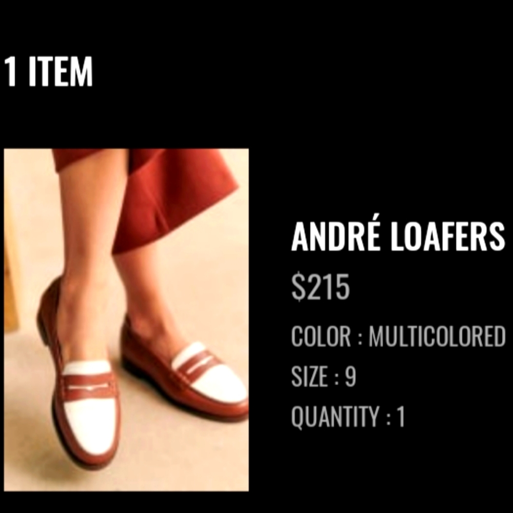 Sezane André Loafers Multicolored Chocolate - Size 9